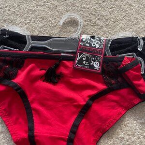 Rampage hipster brand, New undies, set of 2 Comes with hanger and tags
